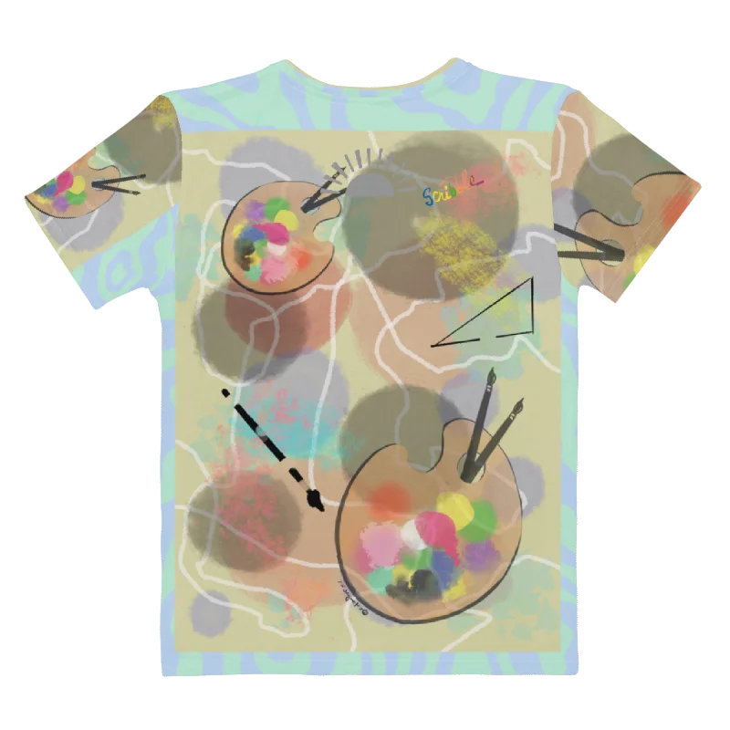 Women's Crew Neck Tee 'Paint It Softly' product image (2)