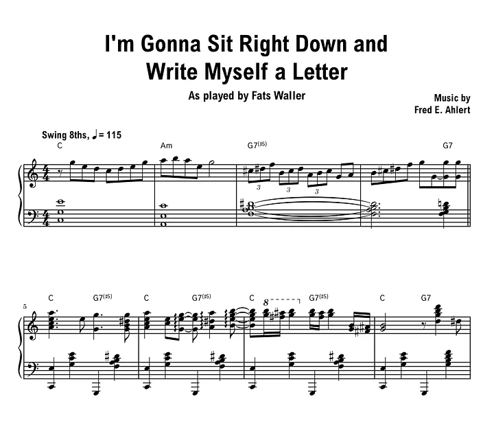 Fats Waller - I'm Gonna Sit Right Down - Sheet music (PDF) product image (1)