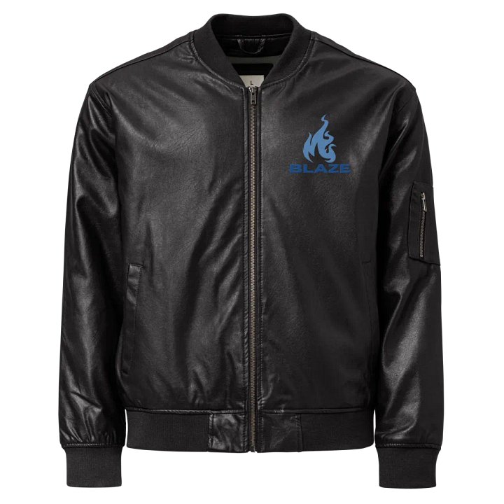 Blaze Faux Leather Bomber Jacket product image (1)