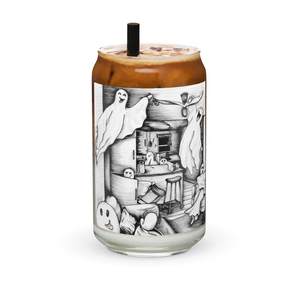 Haunted Apartment can-shaped glass product image (2)