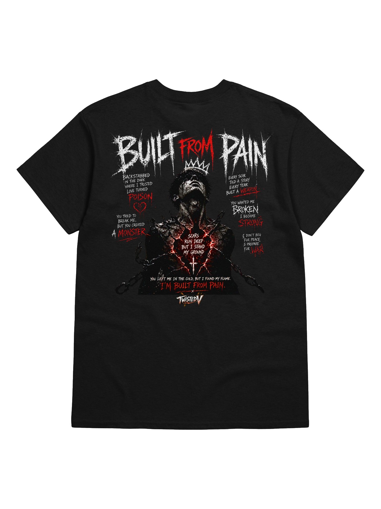 Built from Pain - Twisted V T-shirt product image (6)
