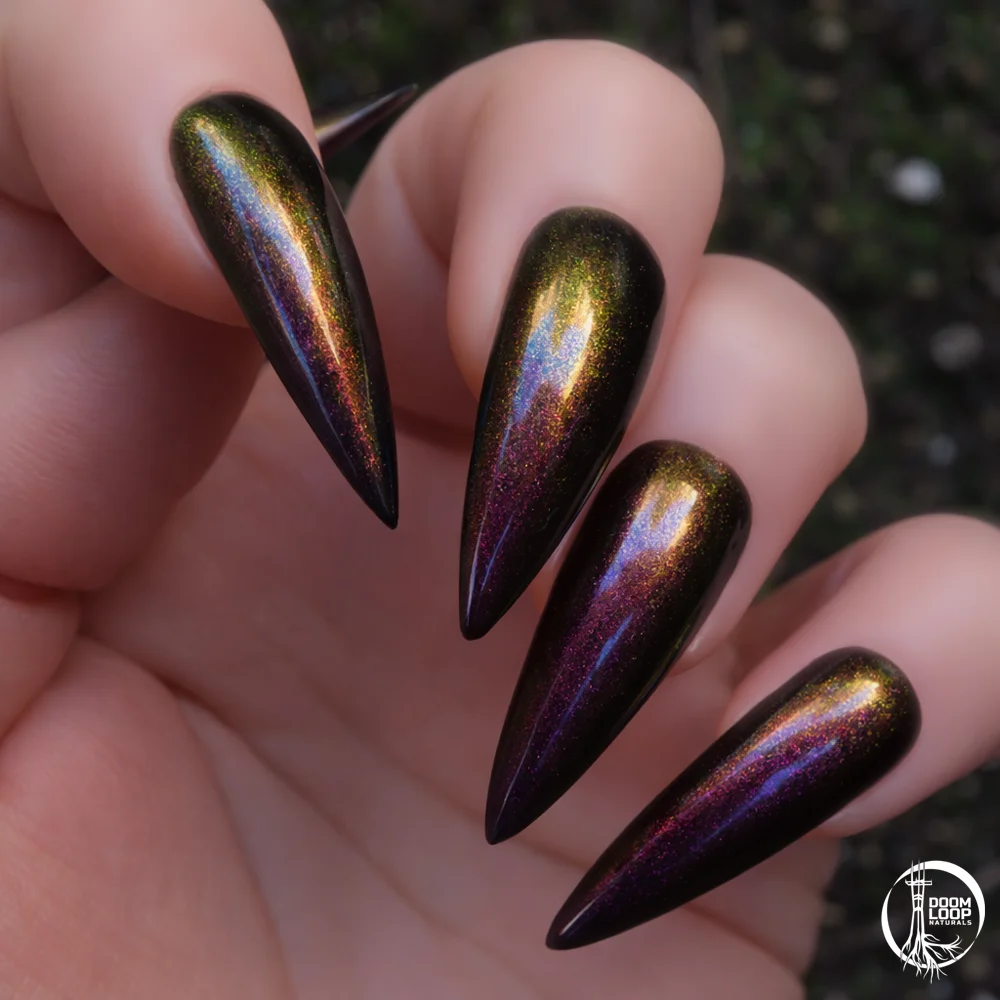 CORROSION - Corrupted Olive Rose and Gold Multichrome Nail Polish product image (4)