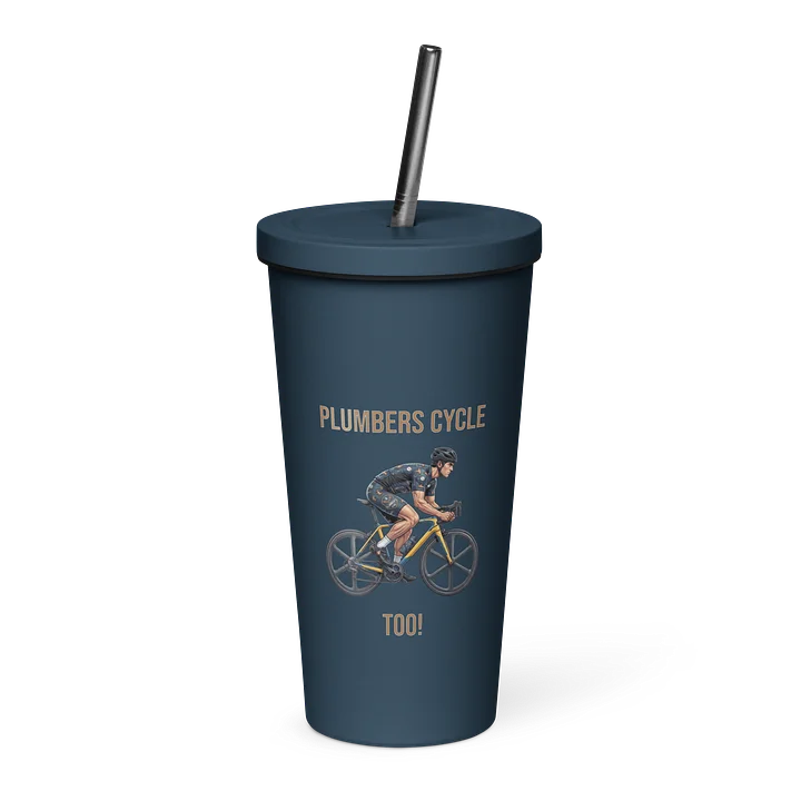 Plumber Athlete Tumbler with Straw | Mens Cycling Edition product image (9)