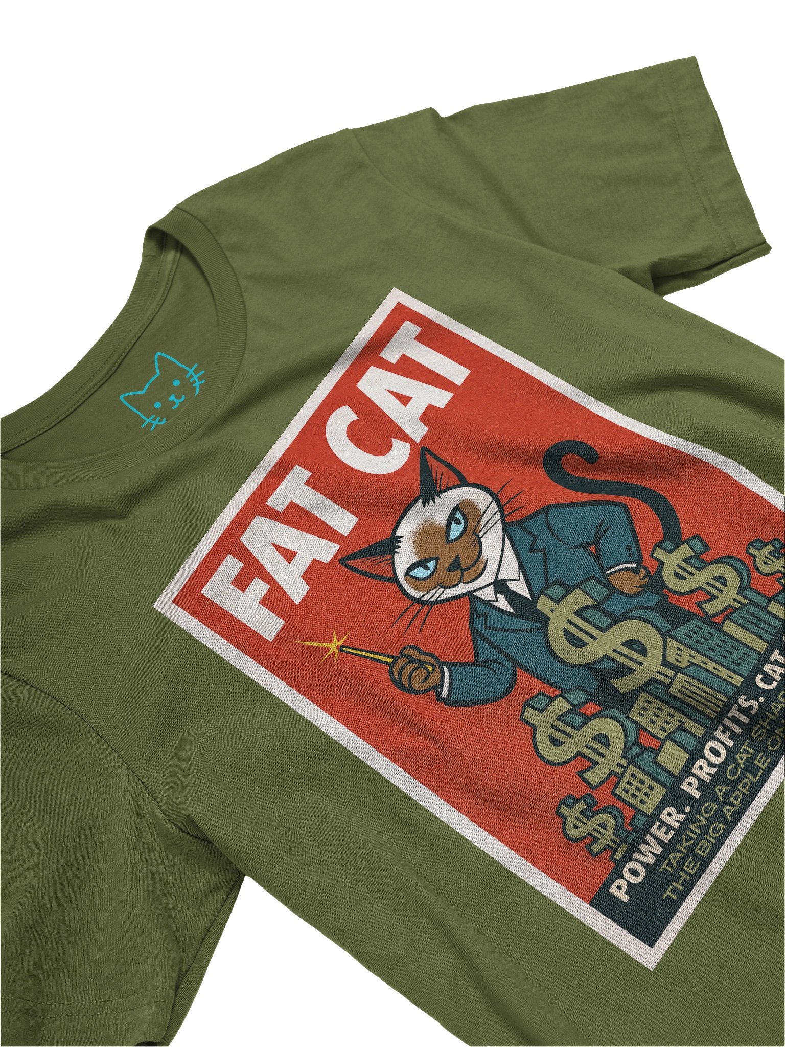 Wall Street Parody Fat Cat Money Boxy Fit Unisex T-Shirt product image (39)