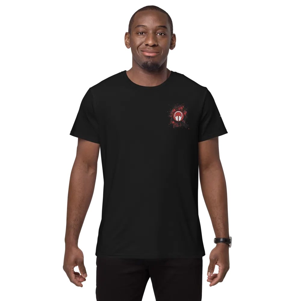 Printful Premium Iconic Paint Splat Headphones Heavyweight Cotton T-Shirt product image (7)