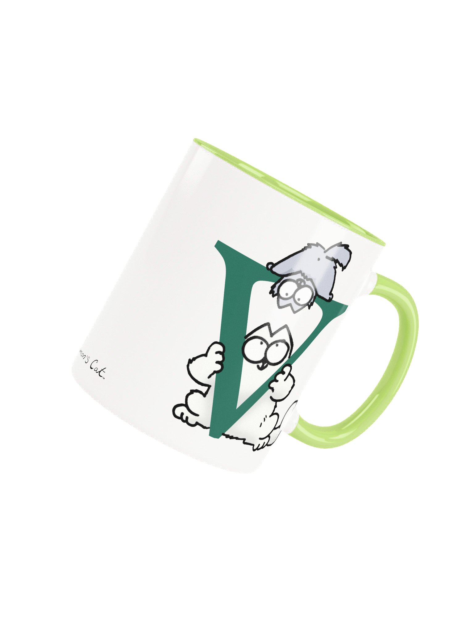 Cat Monogram Mug - V product image (4)