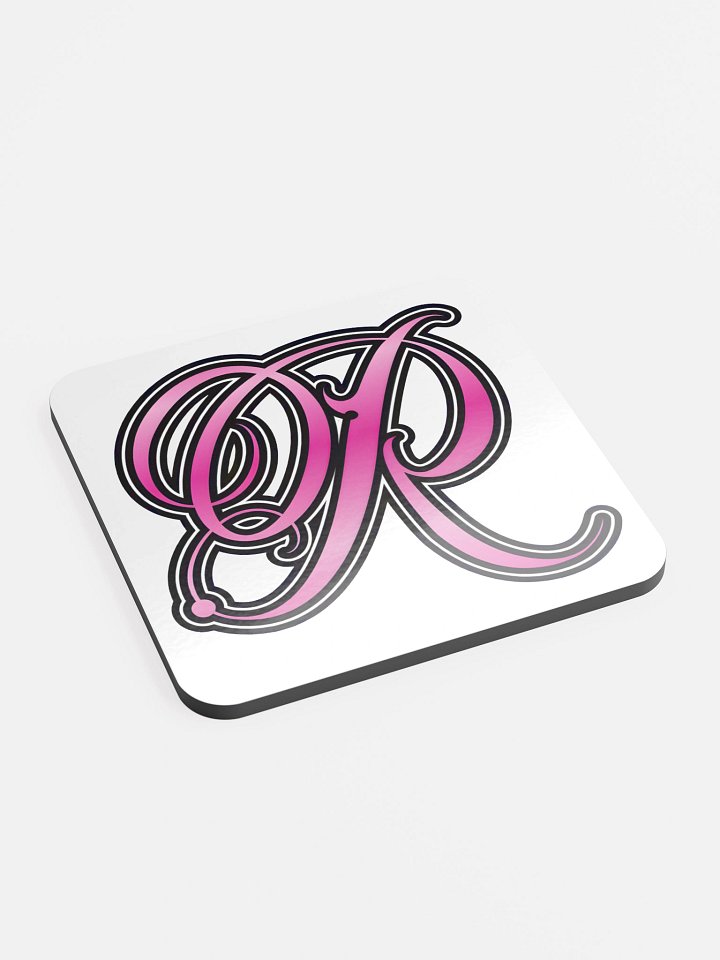 Elegant Pink Gradient 'R' Coaster product image (2)