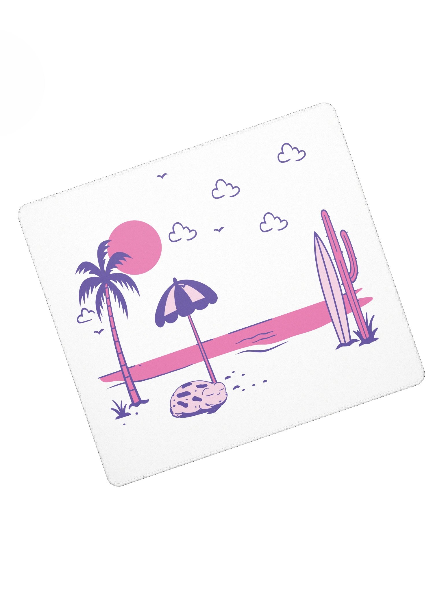 Pink Sunset Beach Gaming Mouse Pad product image (5)