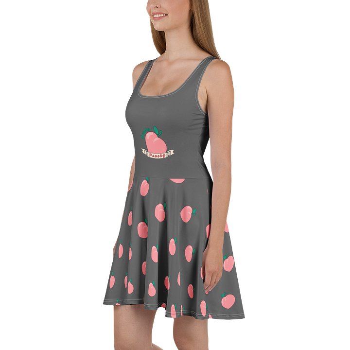 Gray "Feelin' Peachy" All-Over Print Dress product image (1)