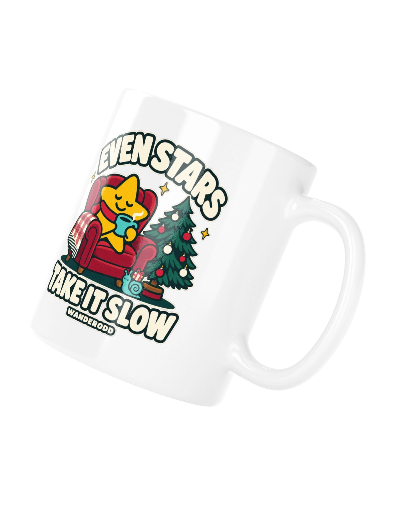 Christmas Star White Coffee Mug – Take It Slow | WanderOdd product image (3)