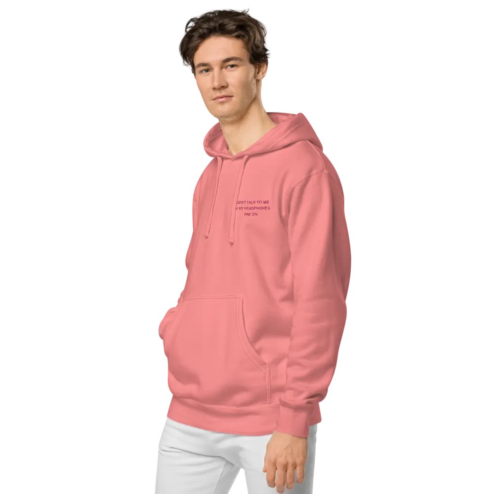 L.C. HEADPHONES ON (pink) embroidered pigment hoodie product image (5)