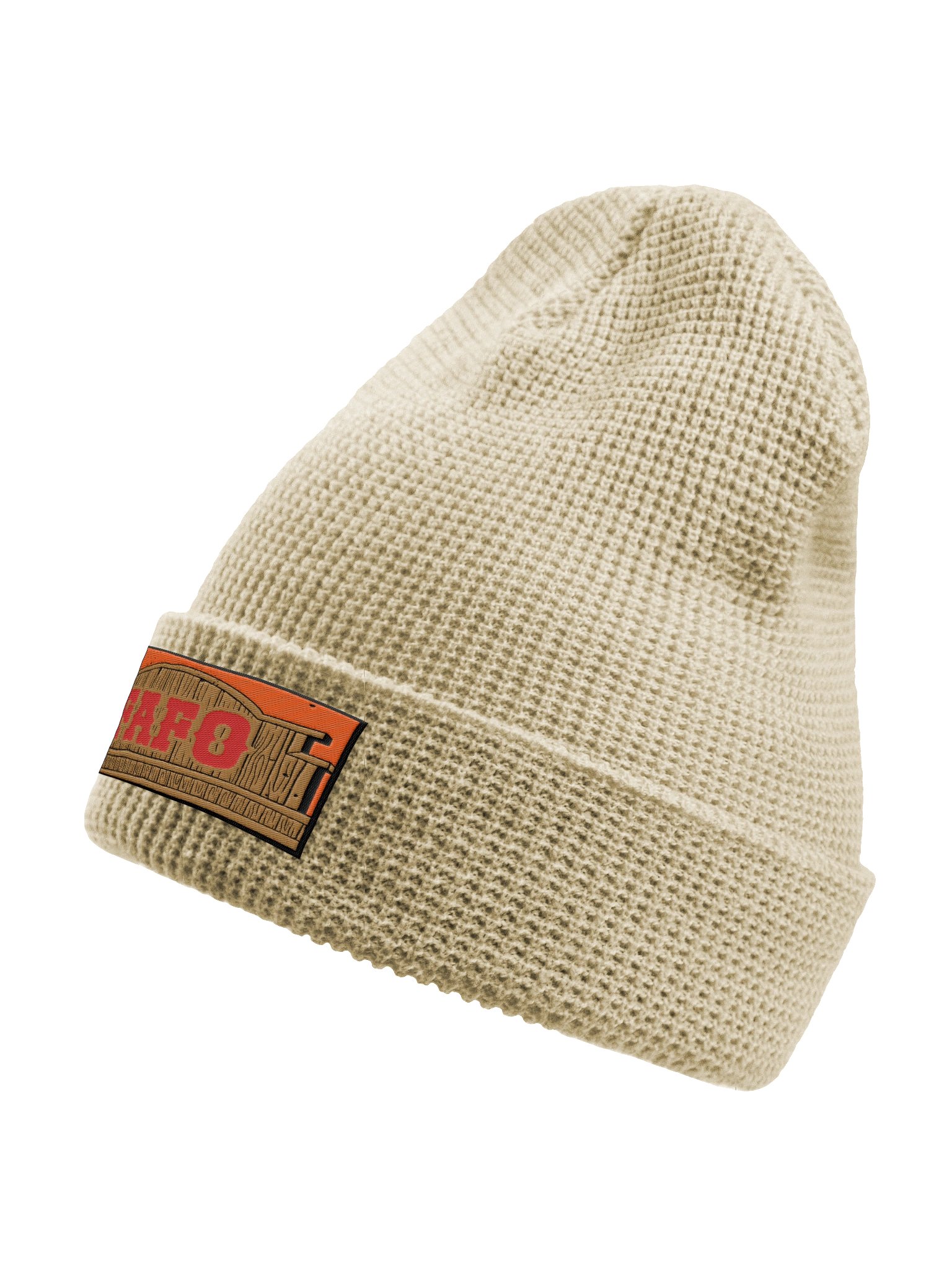 FAFO Waffle Beanie (Beige) product image (2)