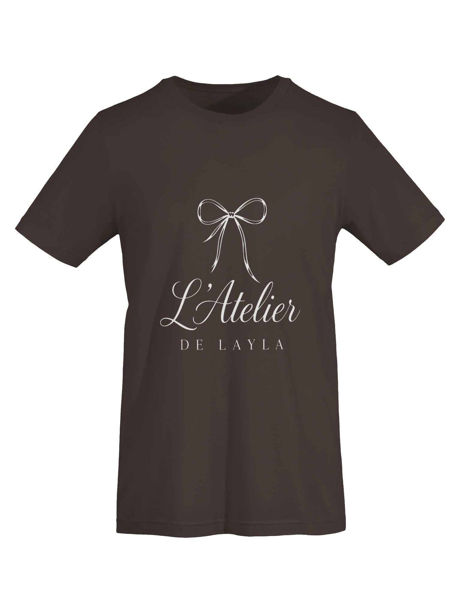 L’Atelier de Layla Bow T-Shirt, White Lettering product image (47)