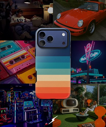 Your iPhone just entered its retro-futurist era. 📱⚡️
Retro Gradient iPhone Tough Case. 🌈📼💿