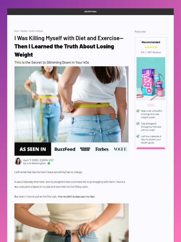 SlimStory Elite – Advertorial Weight Loss Template product image (2)