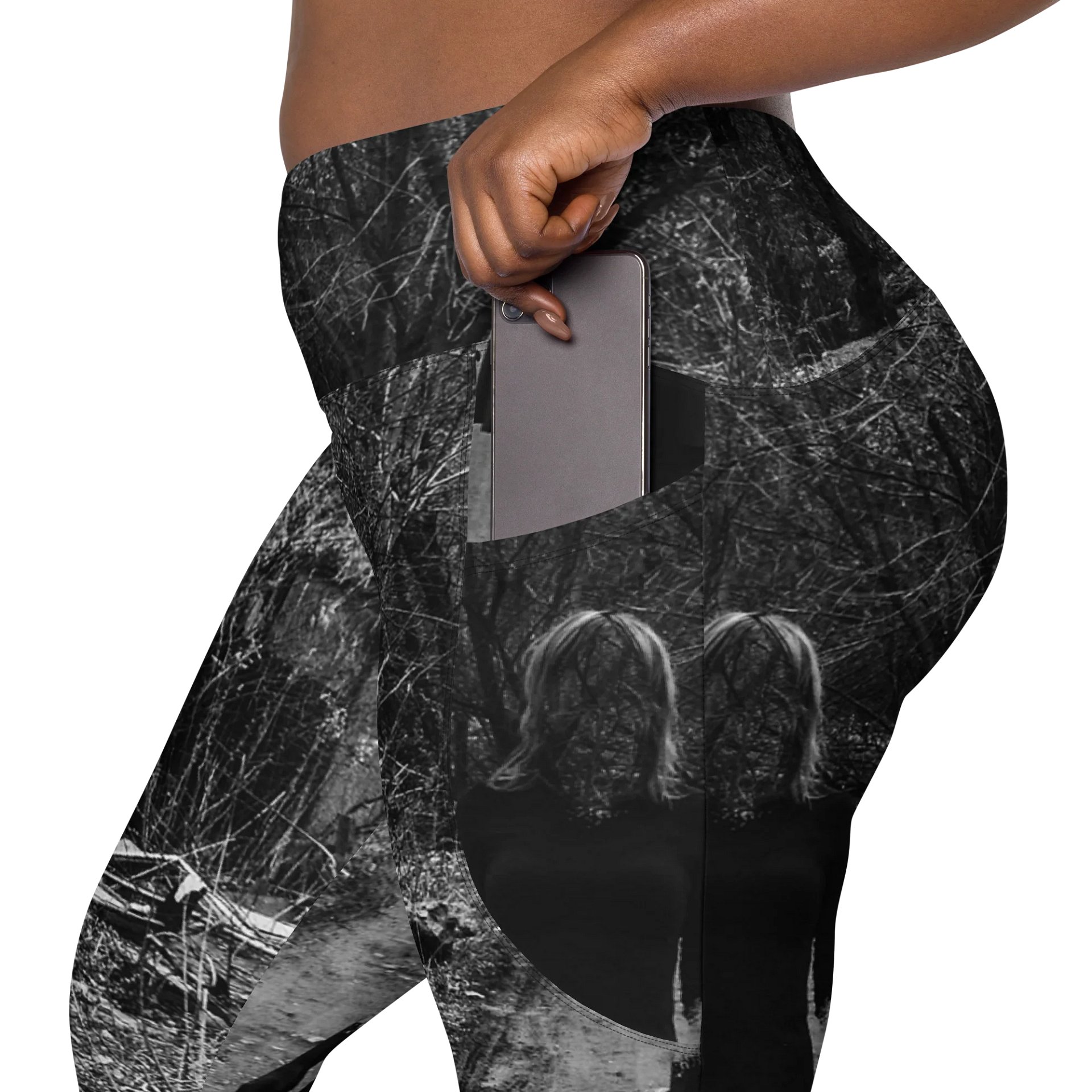 'Music For Horror Films' Sun-Protect Crossover Leggings with Pockets product image (8)