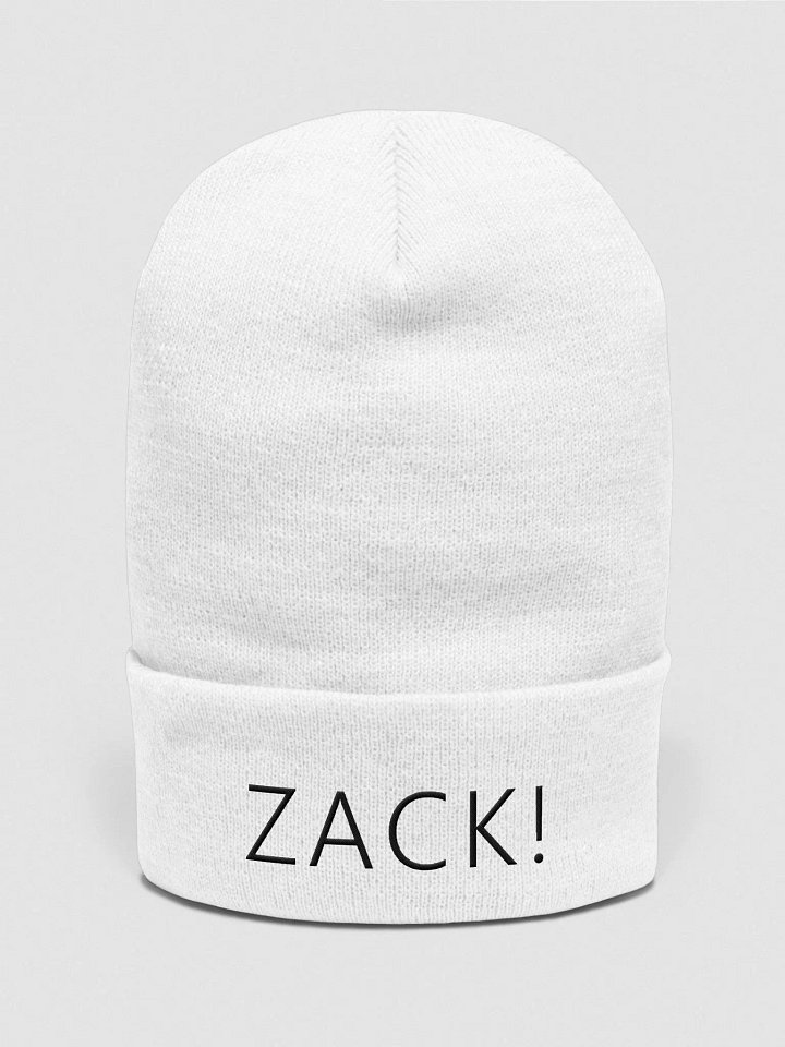 zack! Beanie Black Letters product image (1)