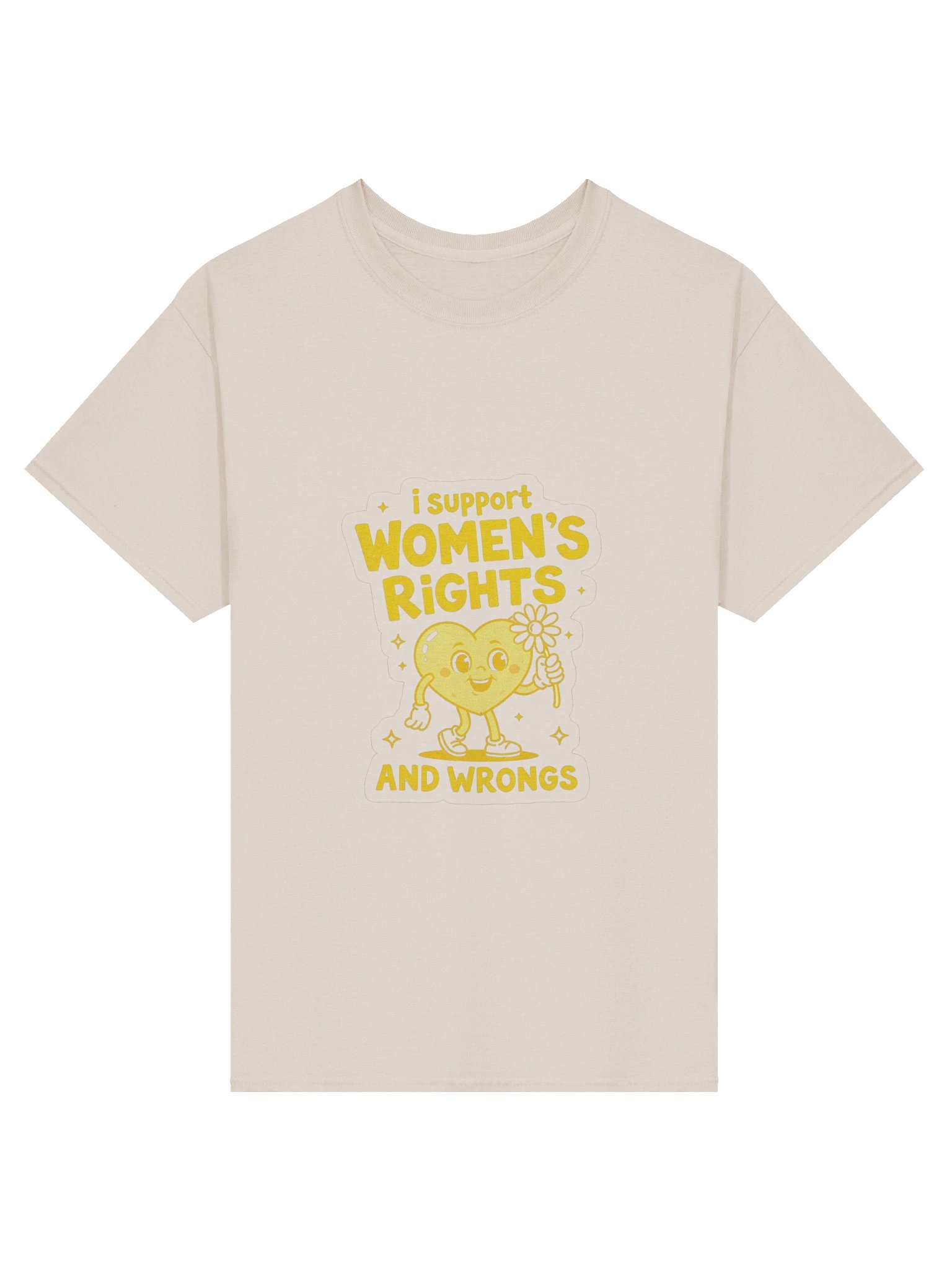 I support women's rights and wrongs yellow heart product image (1)