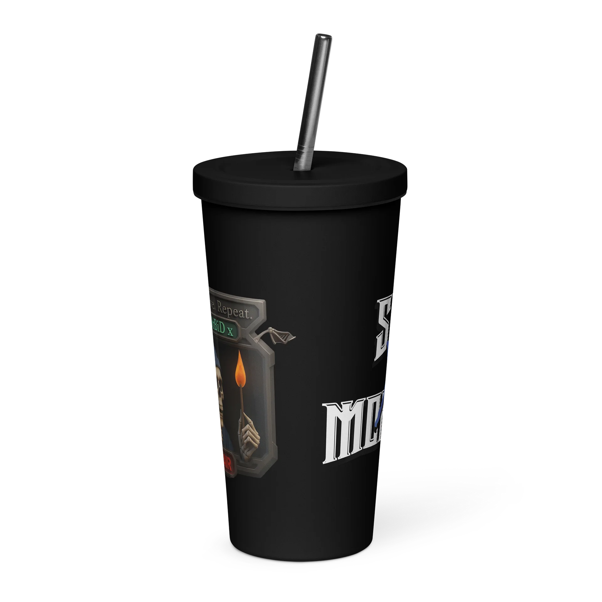 "SiR mOrBiD x" Insulated 20 oz Tumbler with Straw product image (3)