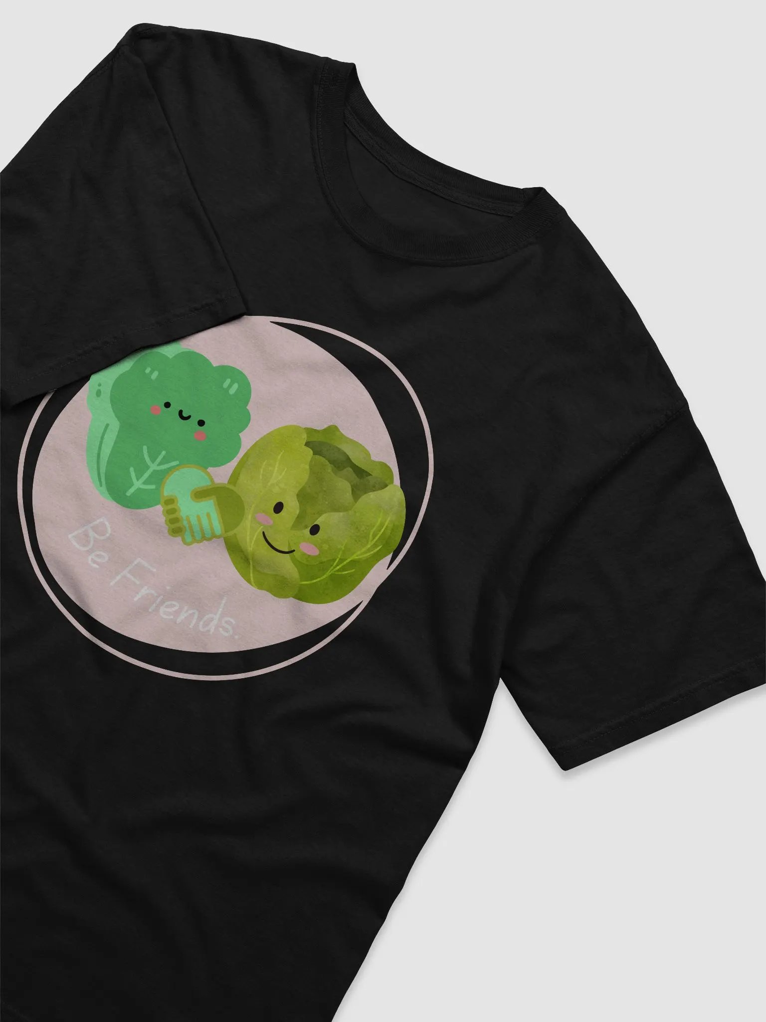Lettuce Be Friends – Funny Vegetable Tee pink product image (22)
