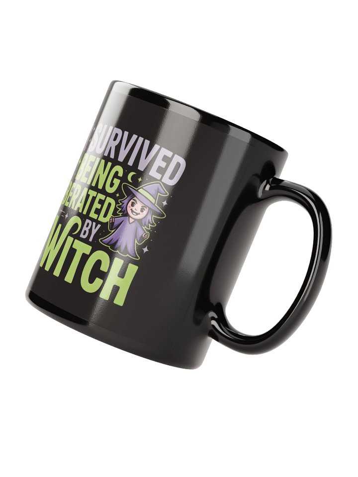 Survived Witch's Beration Glossy Black Mug product image (2)