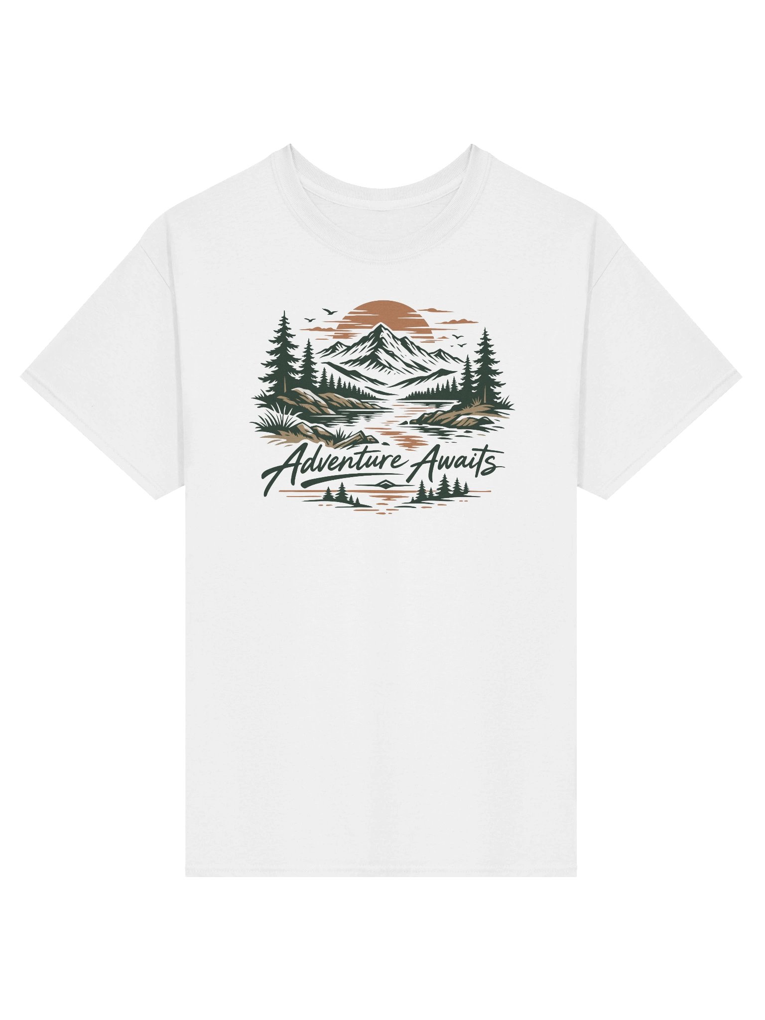 Adventure Awaits – Mountain Sunset Graphic Tee product image (1)