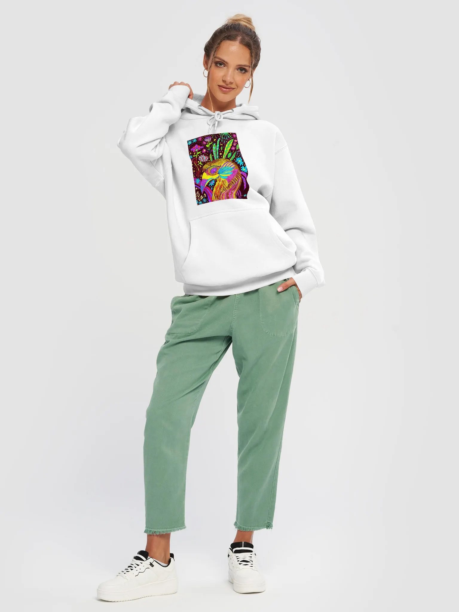 Abstract Psychedelic Bird Hoodie product image (9)