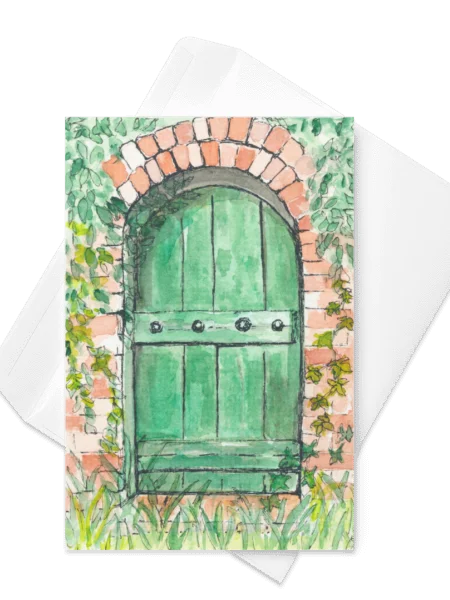 Green Door Blank Card product image (1)
