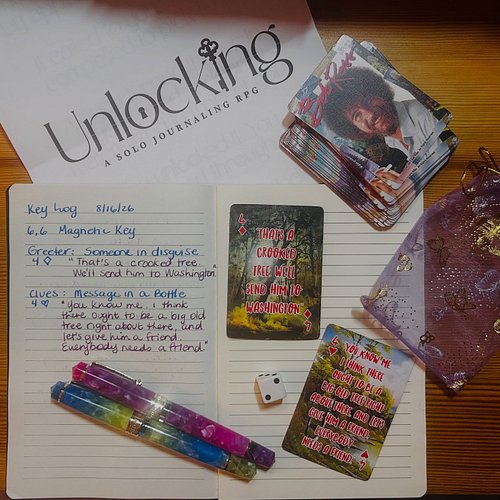 A way to combine divination, fountain pens and storytelling, what did I just stumble into? #solorpg #bobrossplayingcards #sto...