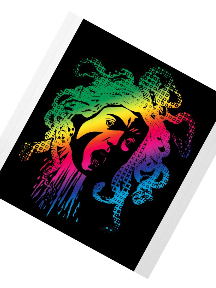 Sticker - Rainbow Halftone Medusa on Dark product image (5)