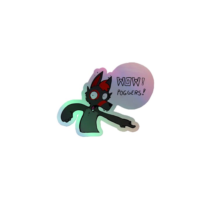 Wow! Poggers! Holographic Sticker product image (1)