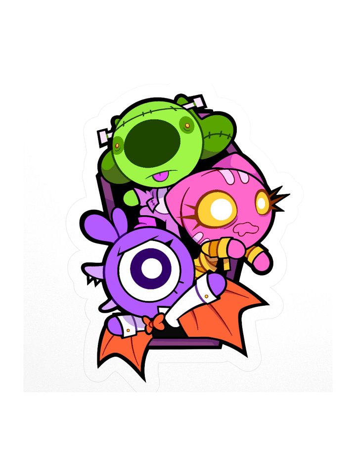 SPOOKY CAT BIRD DOG Sticker product image (2)