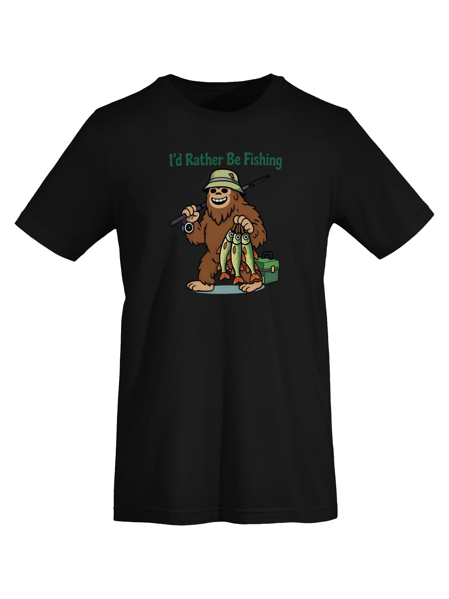 I’d Rather Be Fishing Bigfoot Tee product image (7)