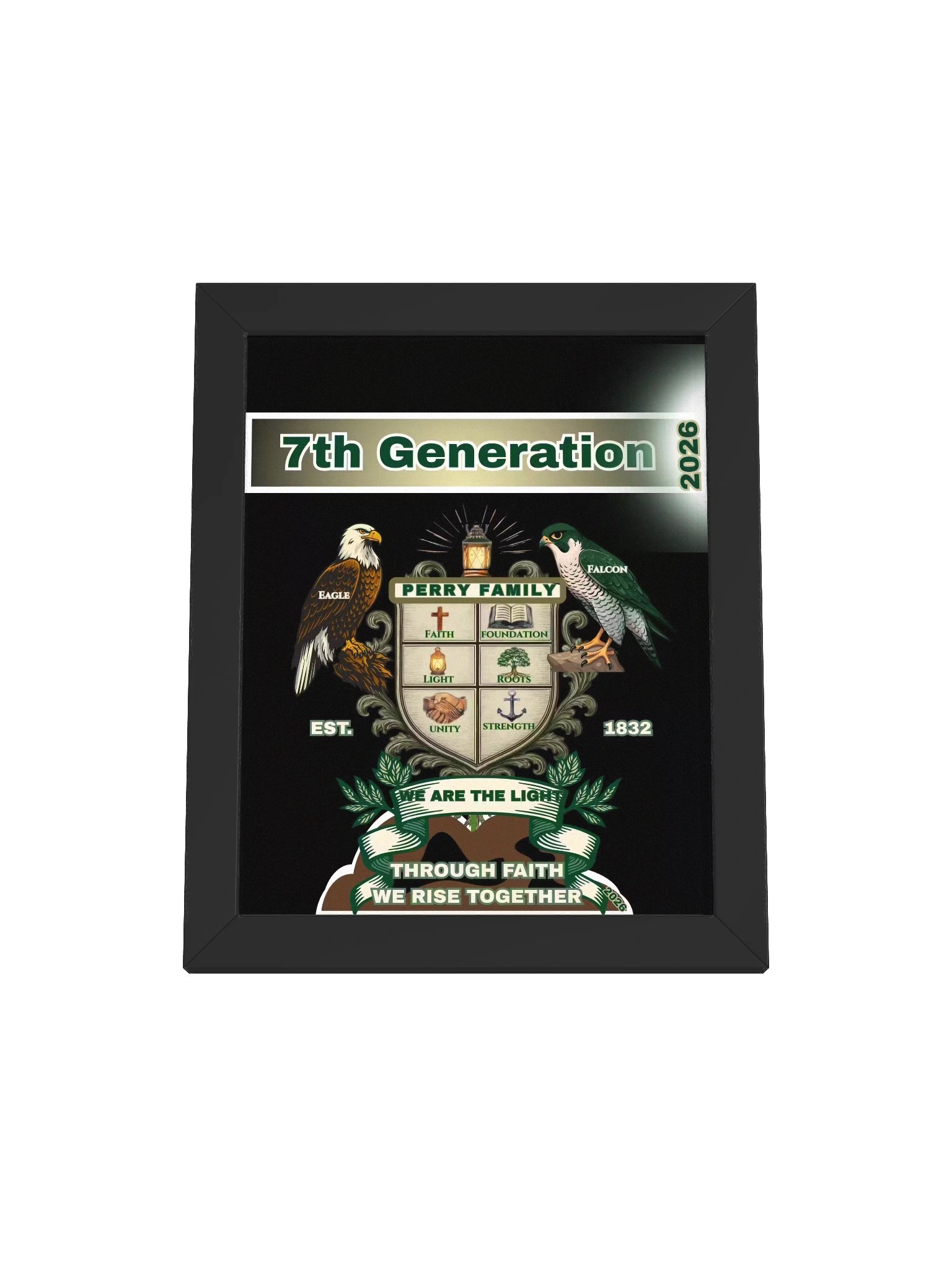 7th Generation Perry Family Reunion 2026 Framed Poster – 8" x 10" Legacy Edition product image (1)