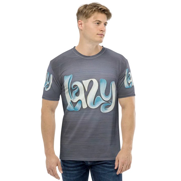 Lazy Typography T shirt product image (1)