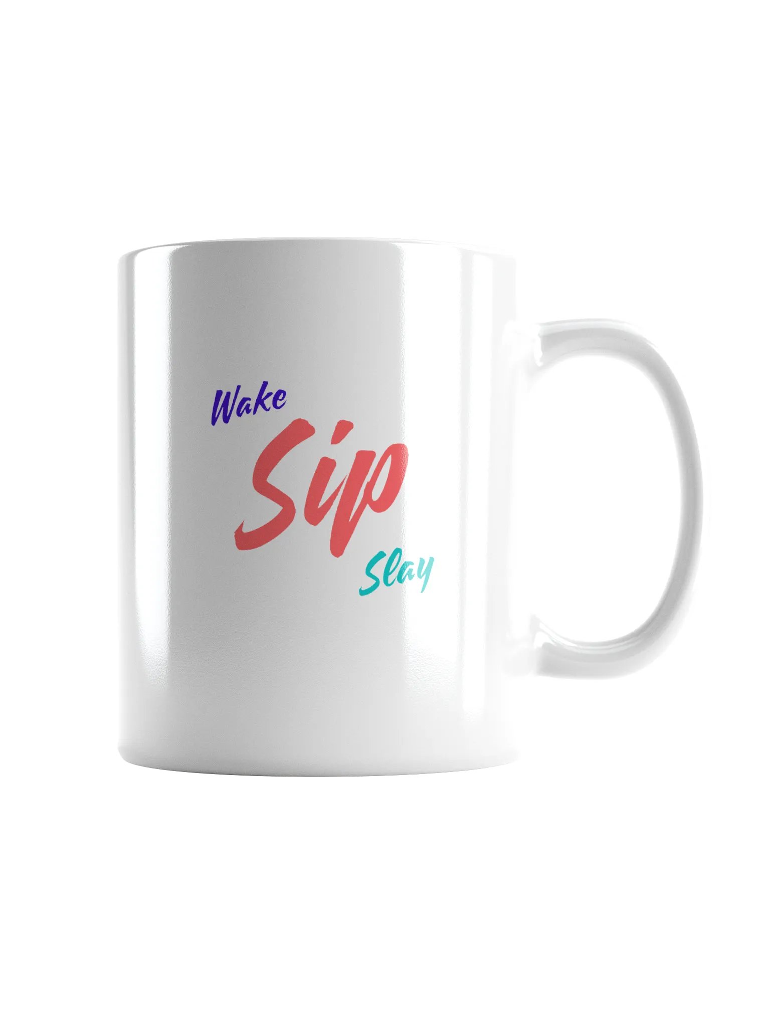 Sip Sip Podcast Double Script Logo White Glossy Mug product image (1)