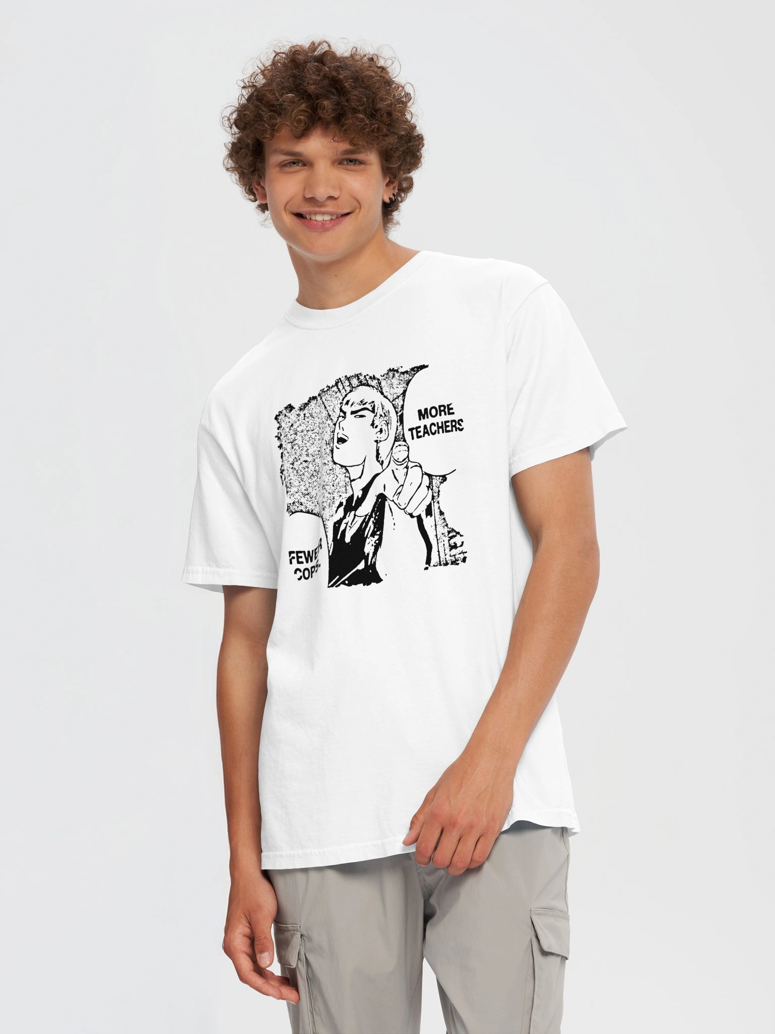 MORE TEACHERS ! T-shirt. white vers. product image (2)