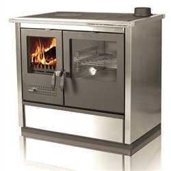 North Wood Burning Cookstove -Stainless Steel Left Flue product image (1)