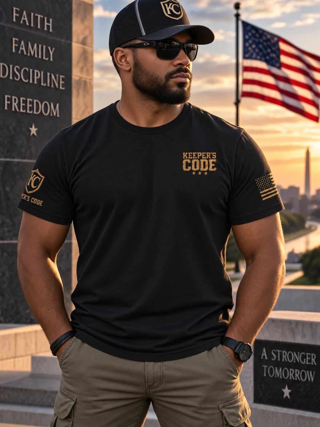 Keeper’s Code™ Men’s CODE 05 Discipline Lion & Cross T-Shirt product image (1)
