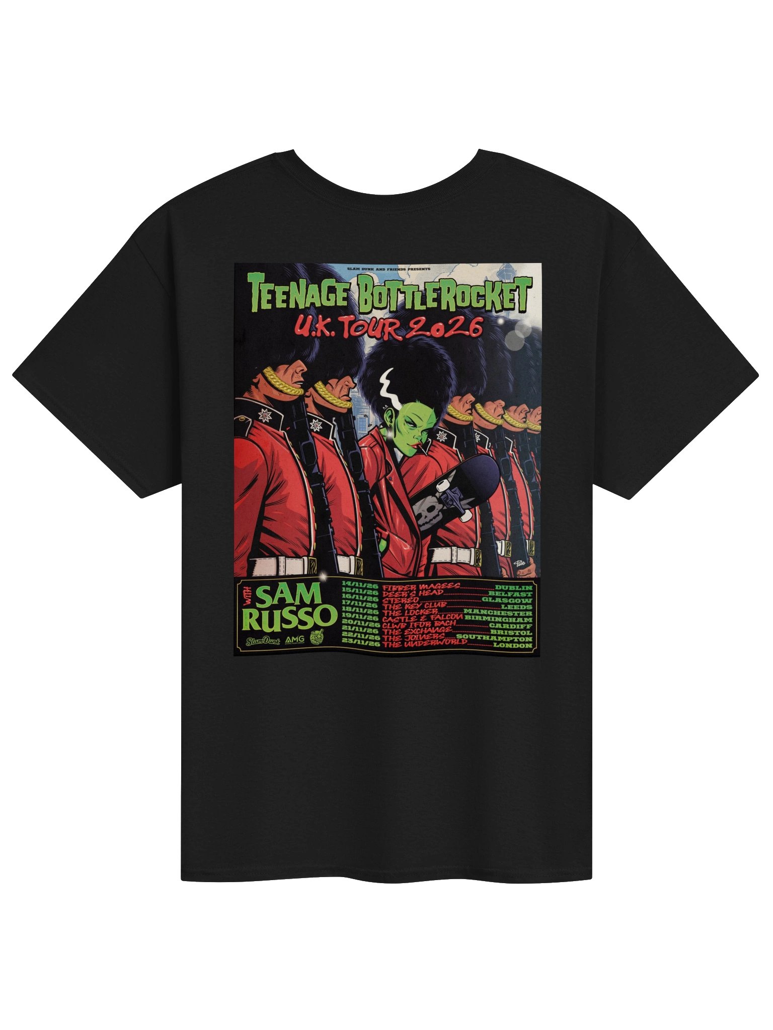 Teenage Bottlerocket UK Tour 2026 Merch Tshirt product image (2)