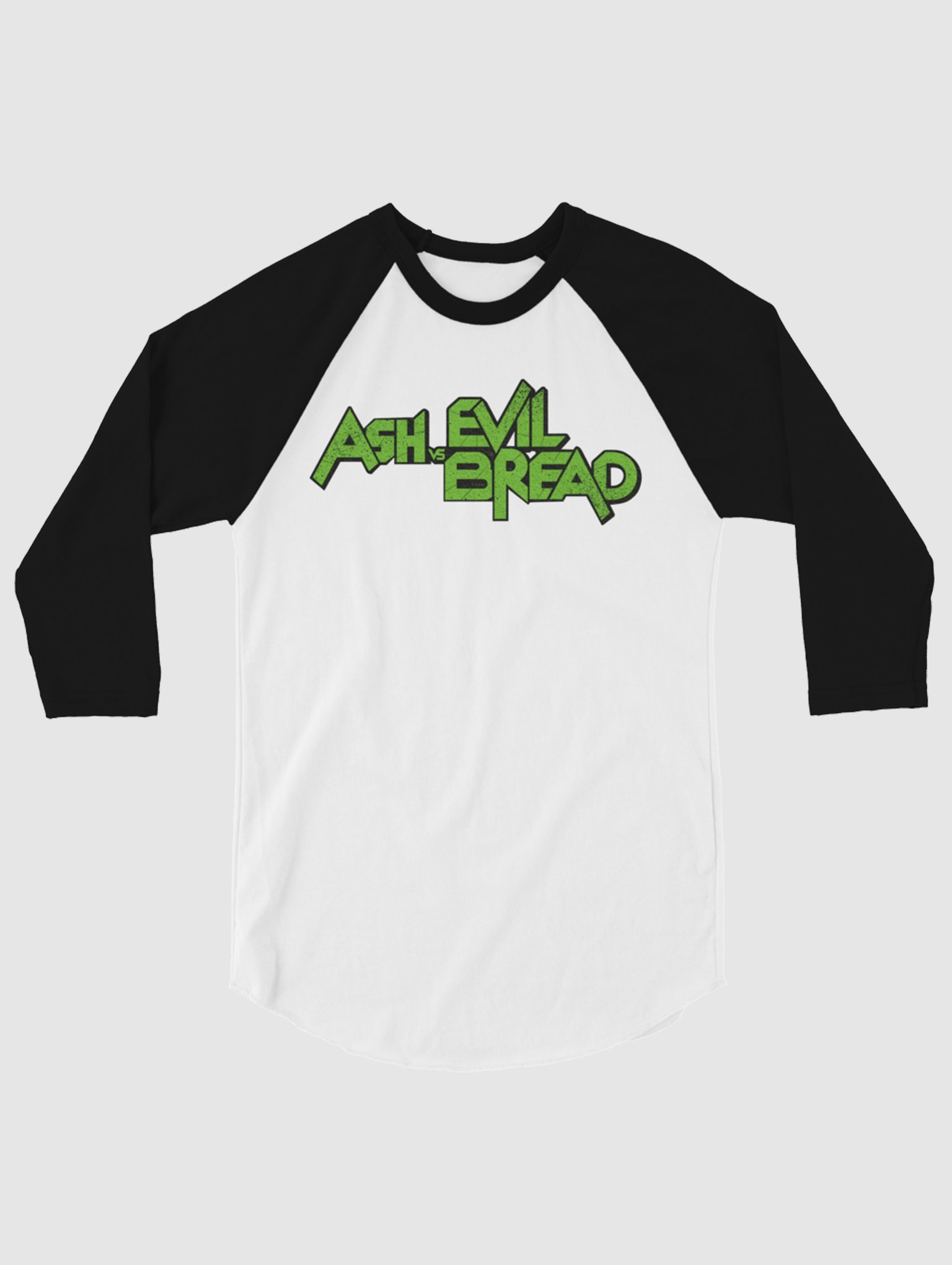 ASHvsEVILBREAD - Green Logo Baseball Tee product image (1)