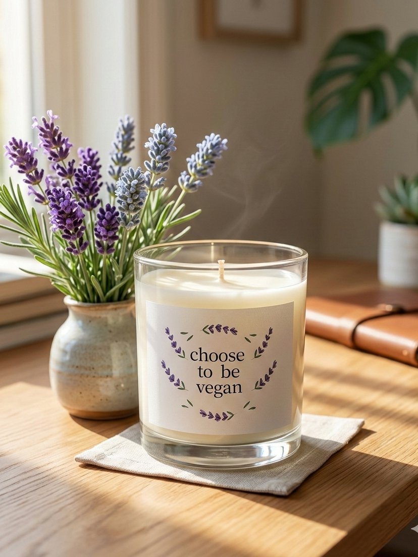 “Choose to be Vegan” Soy Wax Glass Jar Candle product image (1)