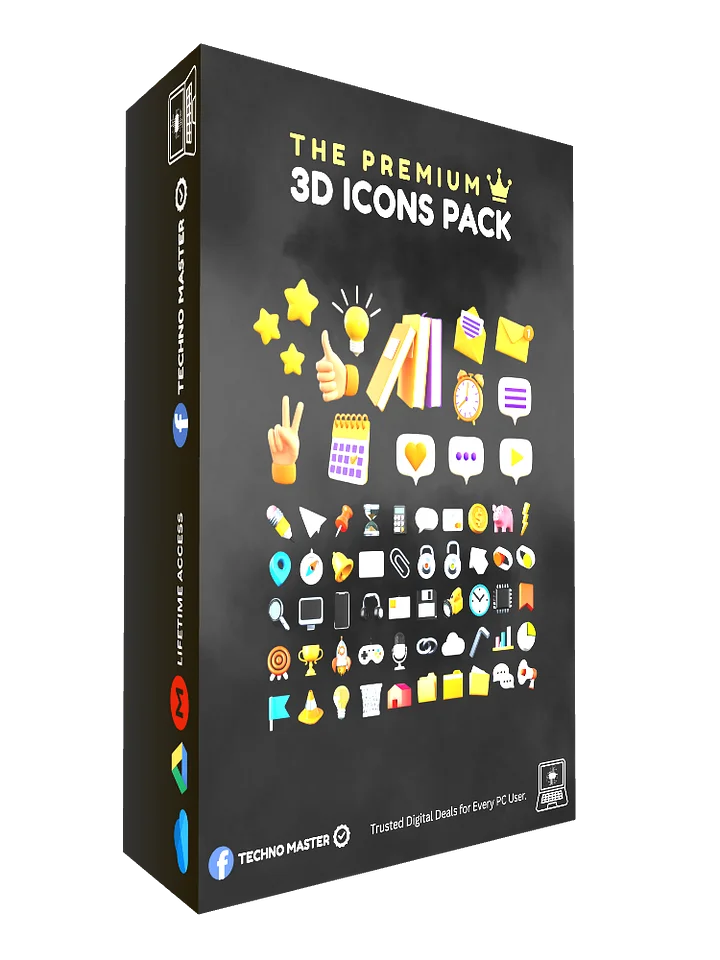 3D Icons Pack – High-Resolution 3D Icons for Modern Design Projects product image (1)