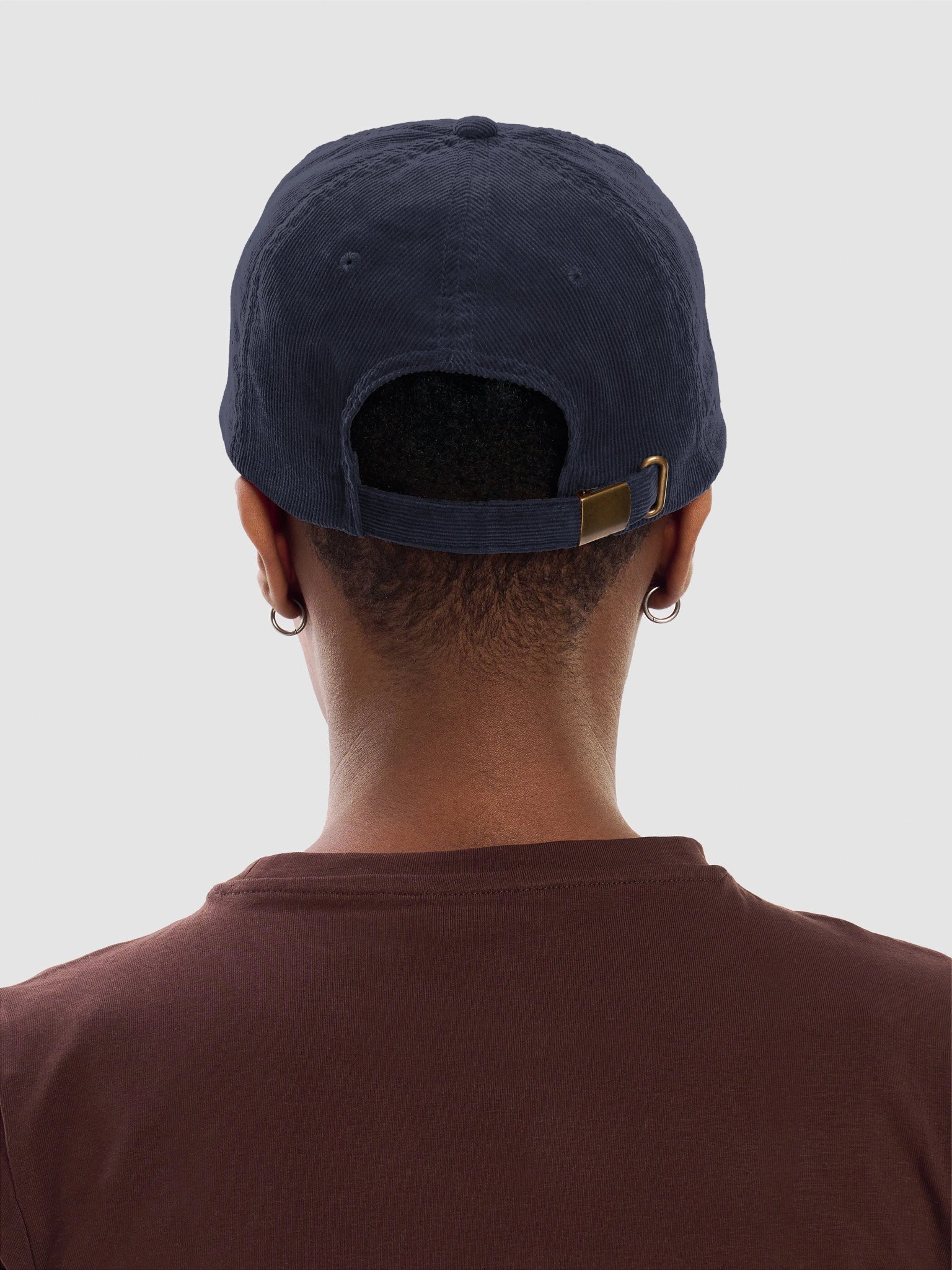 Black Capped Chickadee Embroidered Corduroy Hat product image (6)