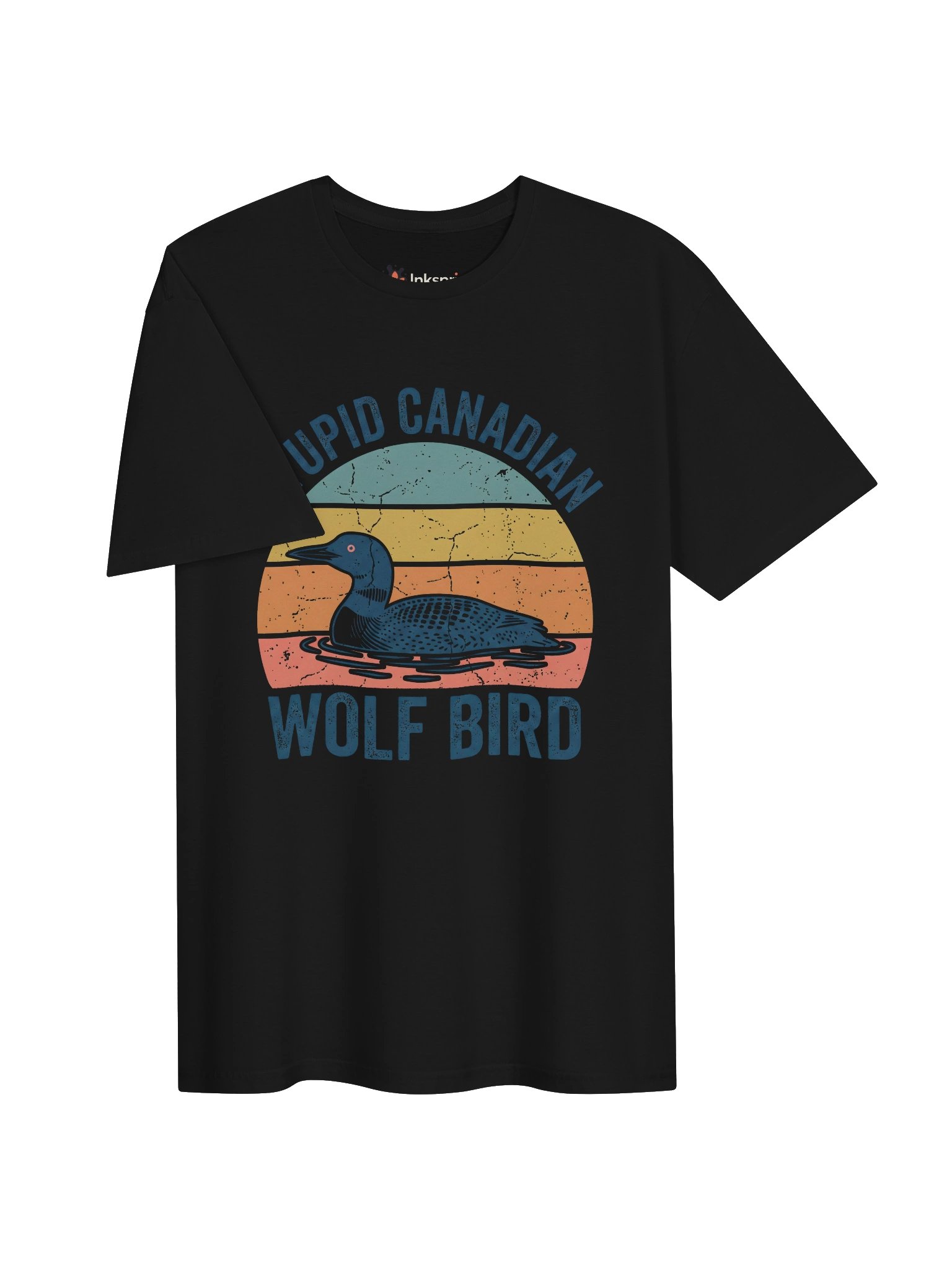 Stupid Canadian Wolf Bird Retro Tee product image (31)