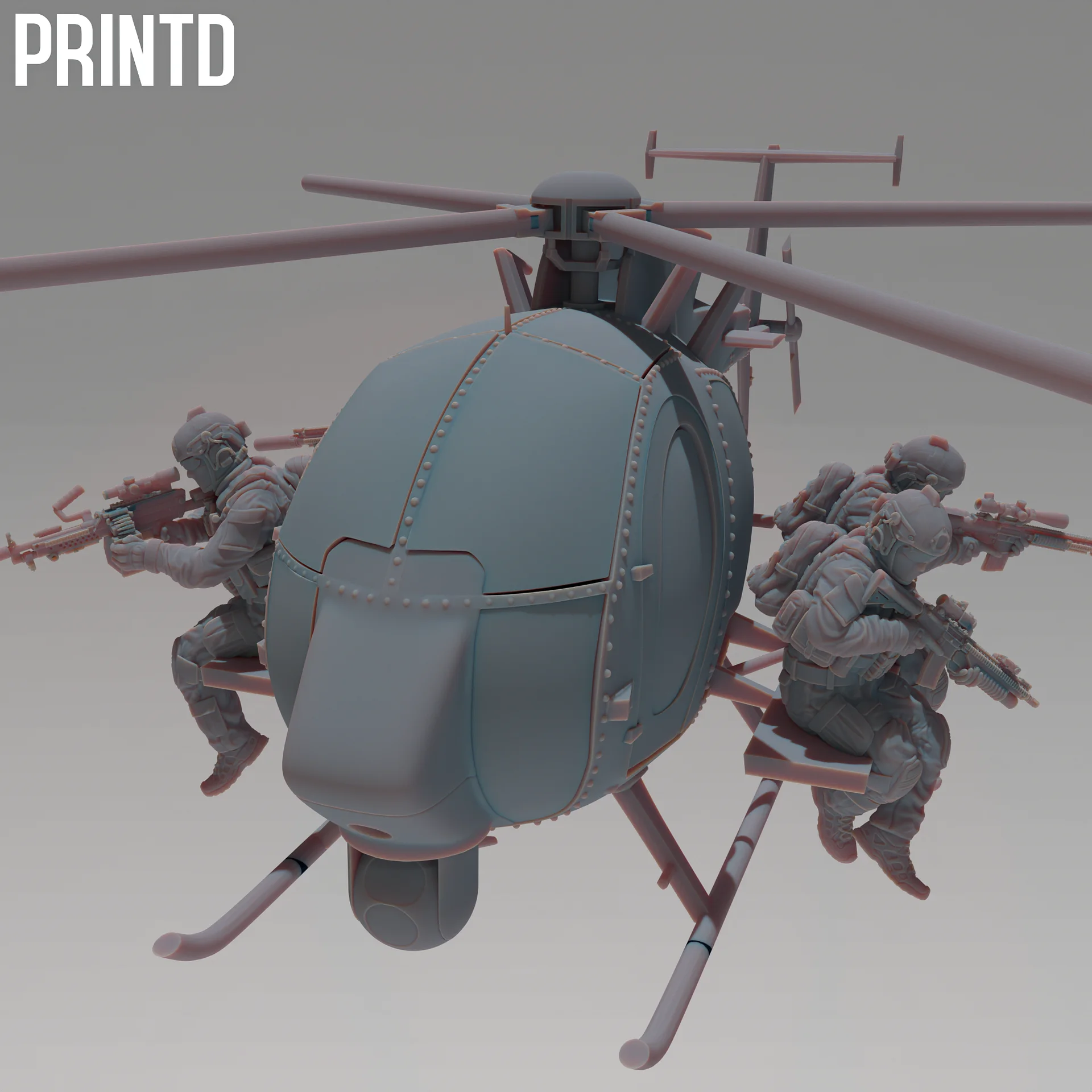 MH-6I Light Helicopter - Modern Warfare Wargame Resin Models Zona Alpha product image (1)