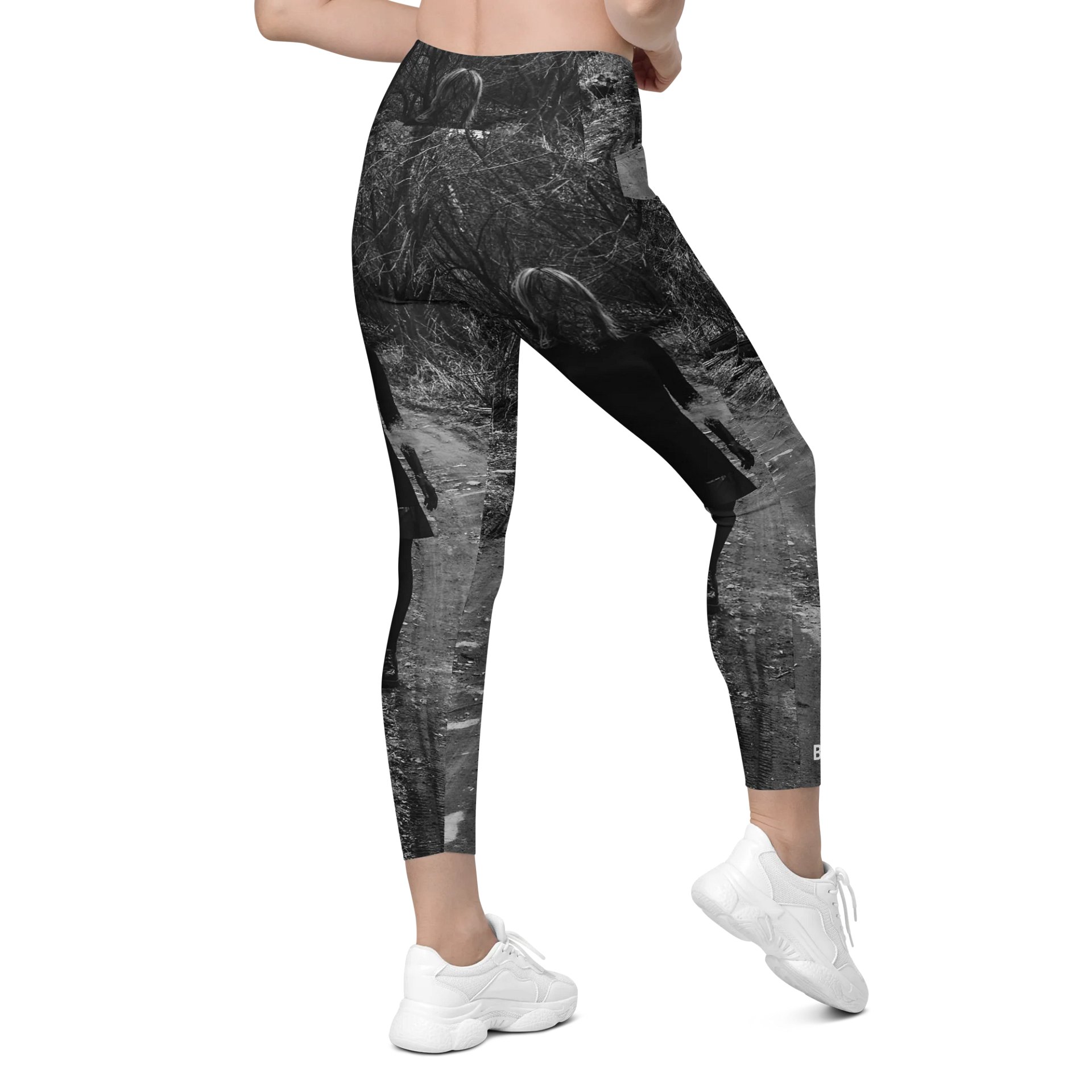 'Music For Horror Films' Sun-Protect Crossover Leggings with Pockets product image (9)