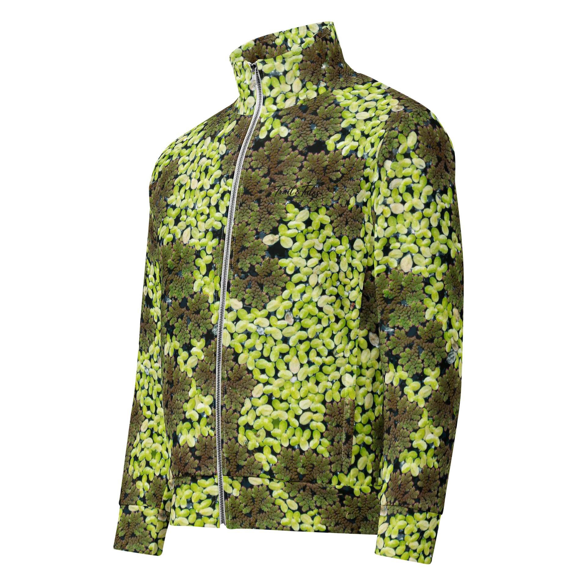 Verdant Life Light Recycled Unisex All-Over Print Botanical Track Jacket product image (1)