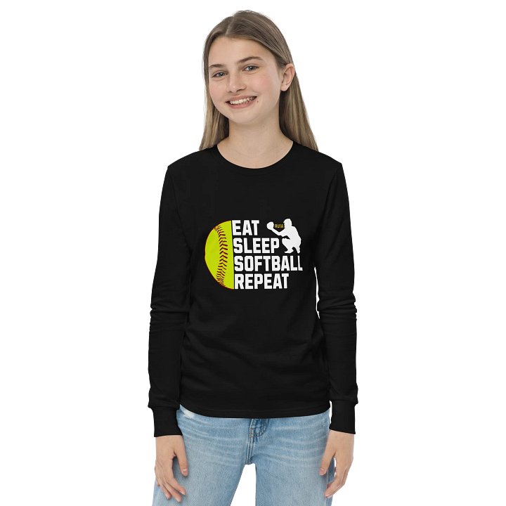 Strike Out Softball Youth Long Sleeve Tee product image (2)