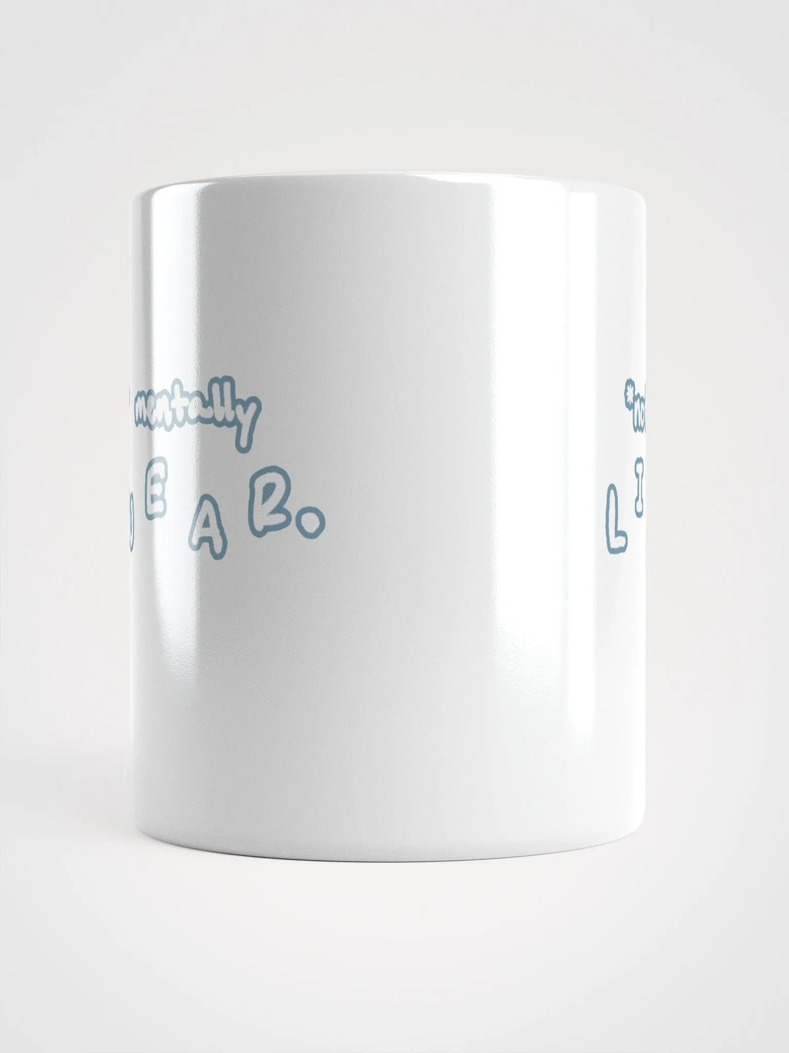 *not* mentally linear (lined design, #709AAF) glossy white mug product image (10)